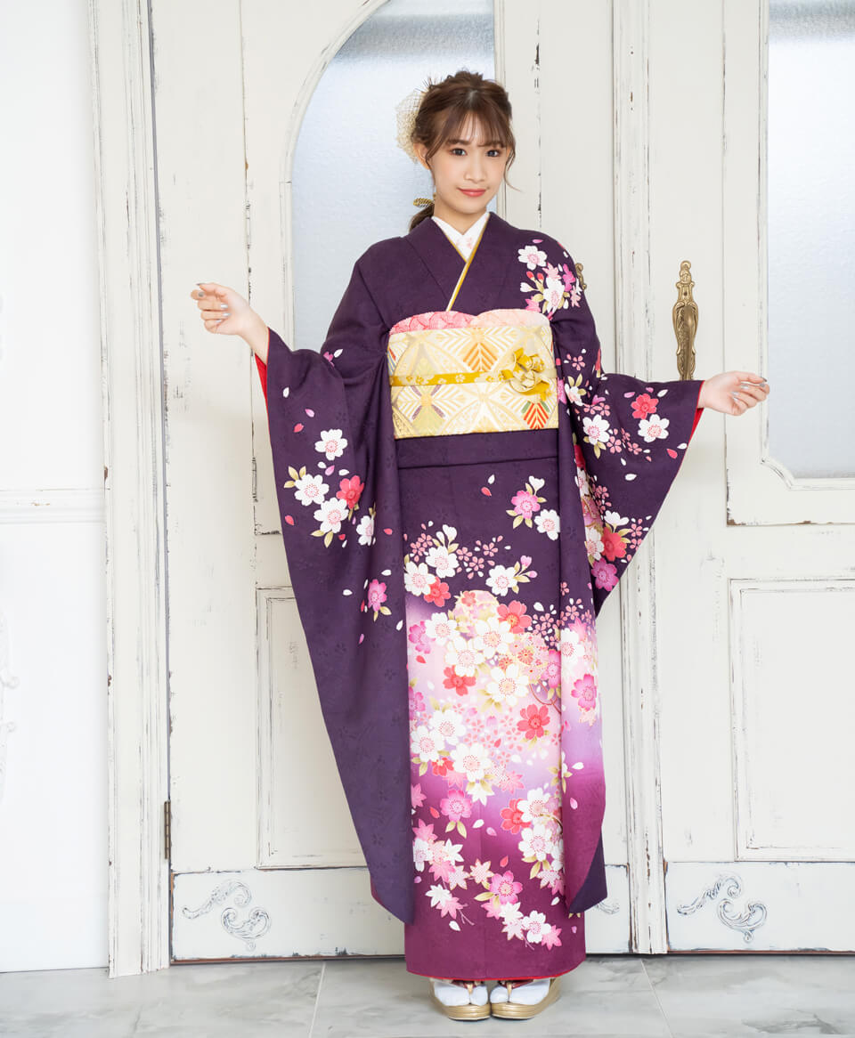 紫地桜手鞠-舞E[ES0193] | 京都さがの館